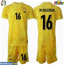 Frankreich Mike Maignan #16 Torwart Heimtrikotsatz Kinder EM 2024 Kurzarm (+ Kurze Hosen)